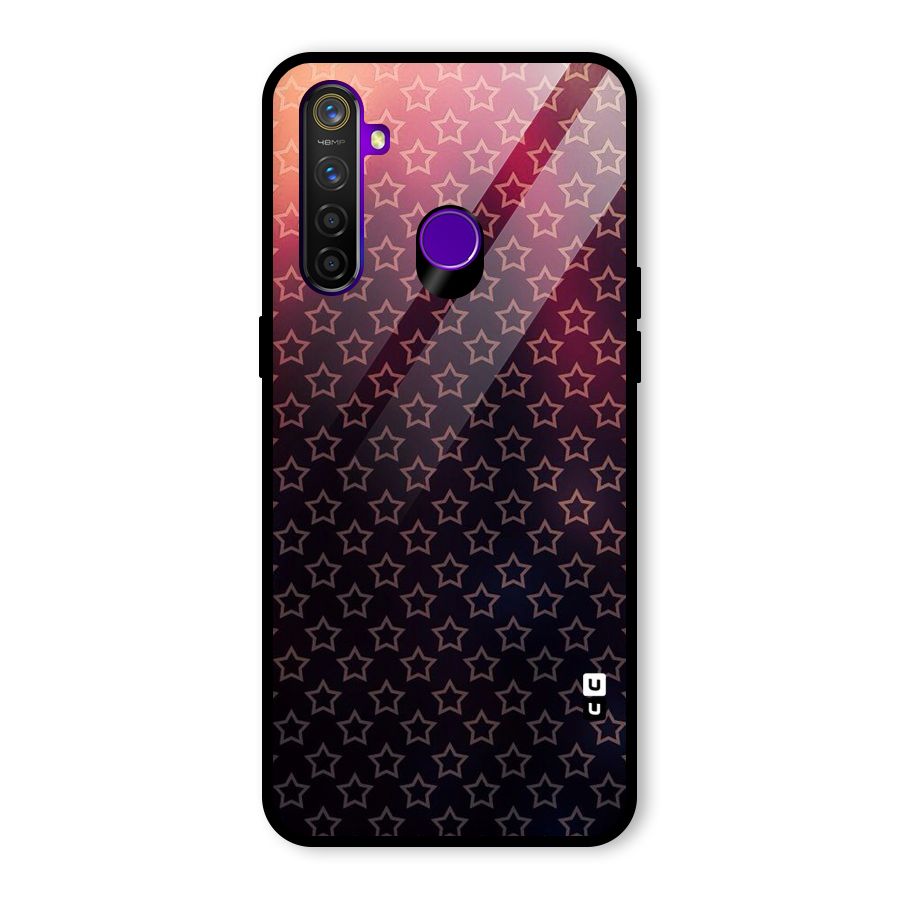 Ombre Stars Glass Back Case for Realme 5 Pro