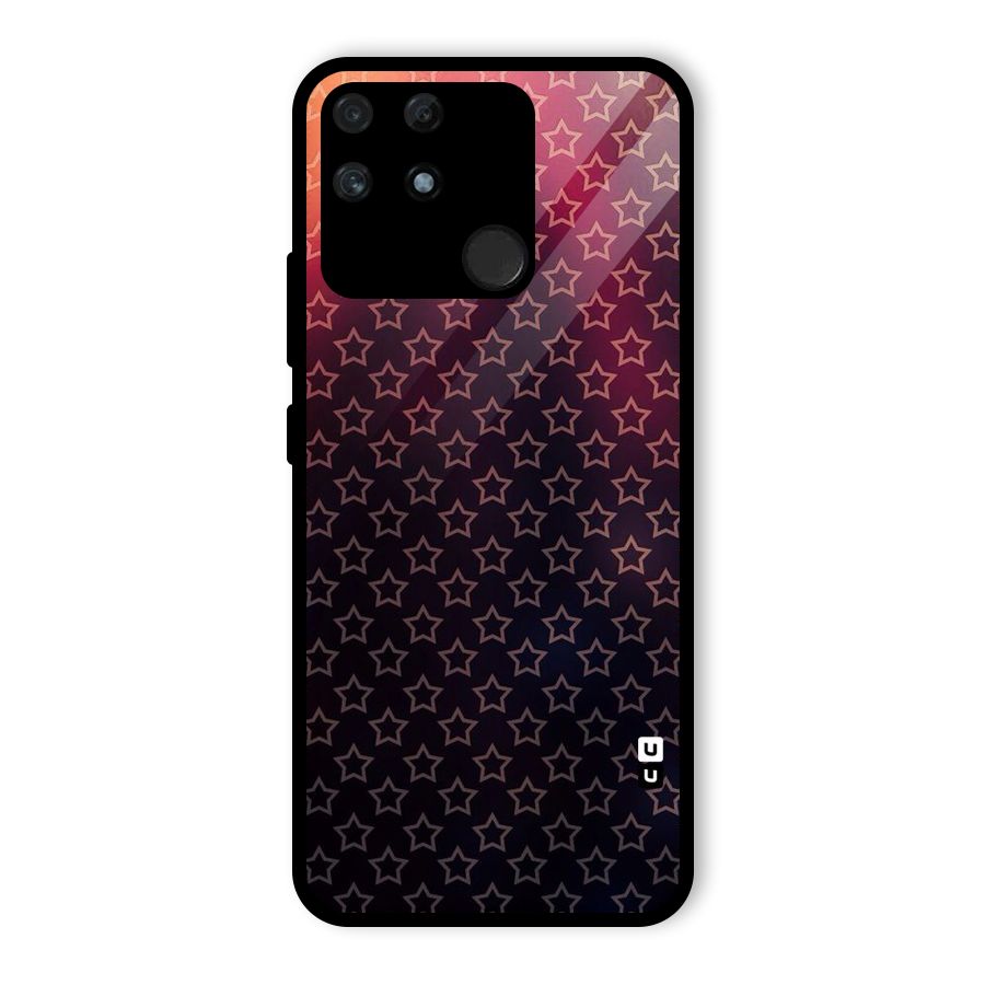 Ombre Stars Glass Back Case for Realme Narzo 50A