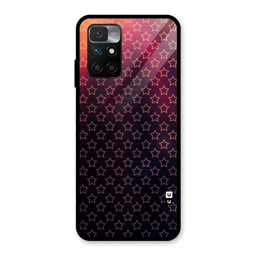 Ombre Stars Glass Back Case for Redmi 10 Prime