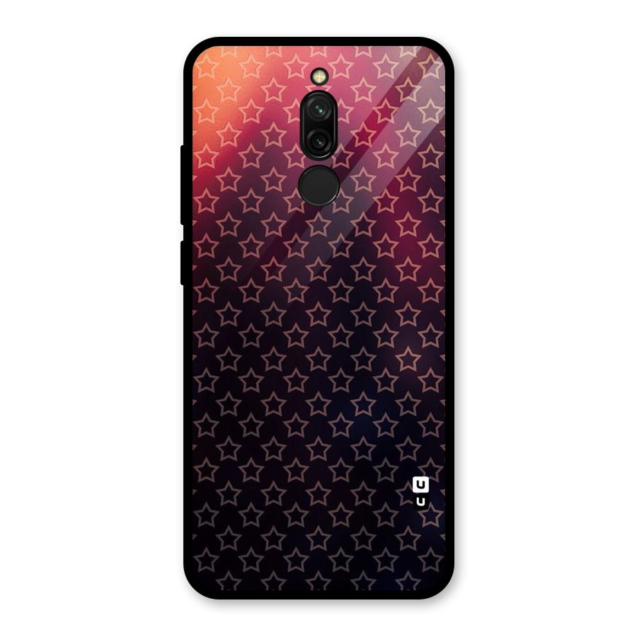 Ombre Stars Glass Back Case for Redmi 8