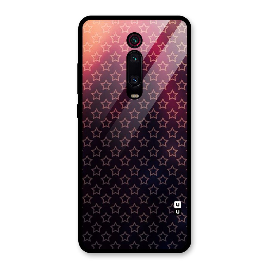 Ombre Stars Glass Back Case for Redmi K20 Pro