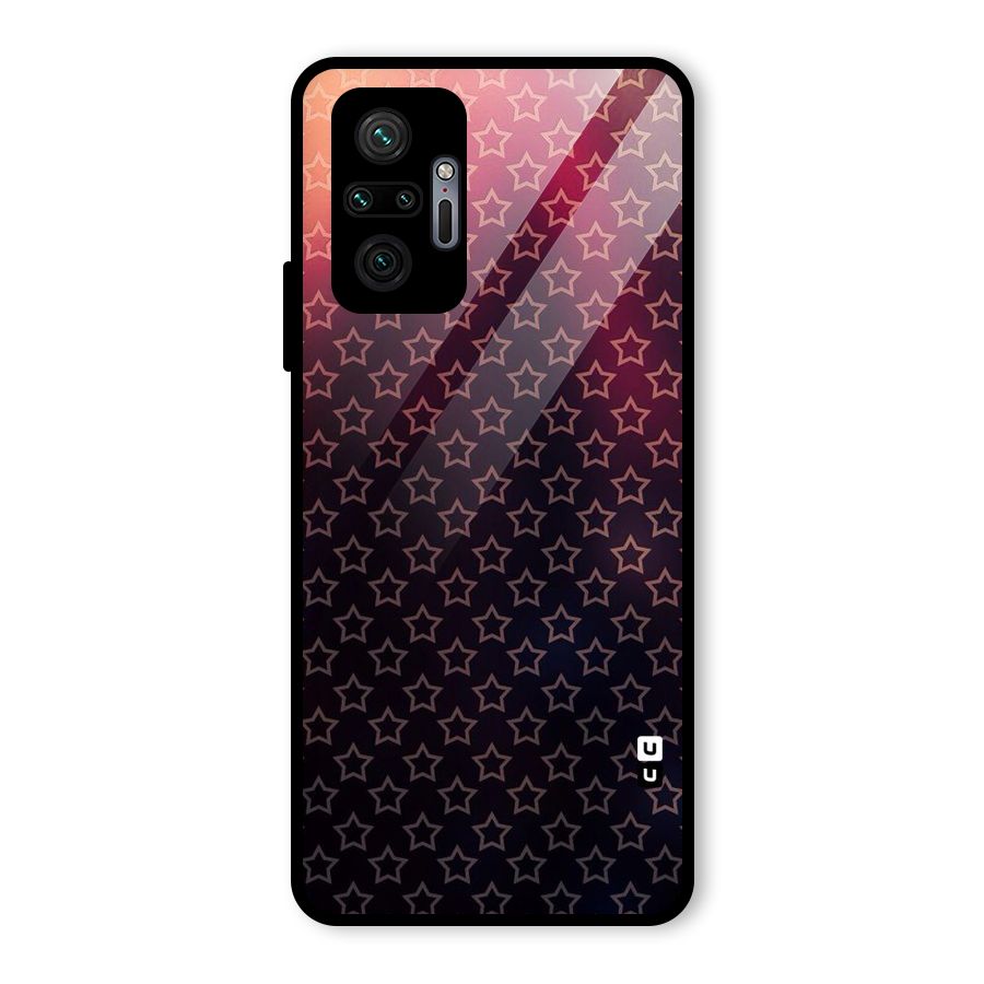 Ombre Stars Glass Back Case for Redmi Note 10 Pro Max