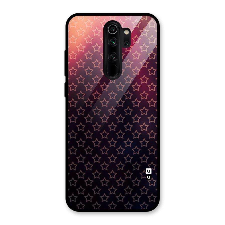 Ombre Stars Glass Back Case for Redmi Note 8 Pro