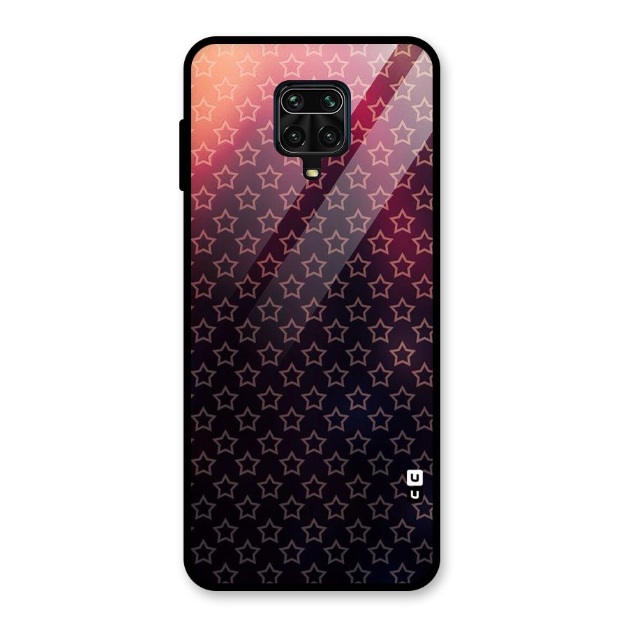 Ombre Stars Glass Back Case for Redmi Note 9 Pro