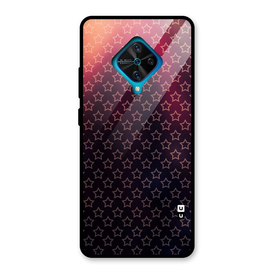Ombre Stars Glass Back Case for Vivo S1 Pro