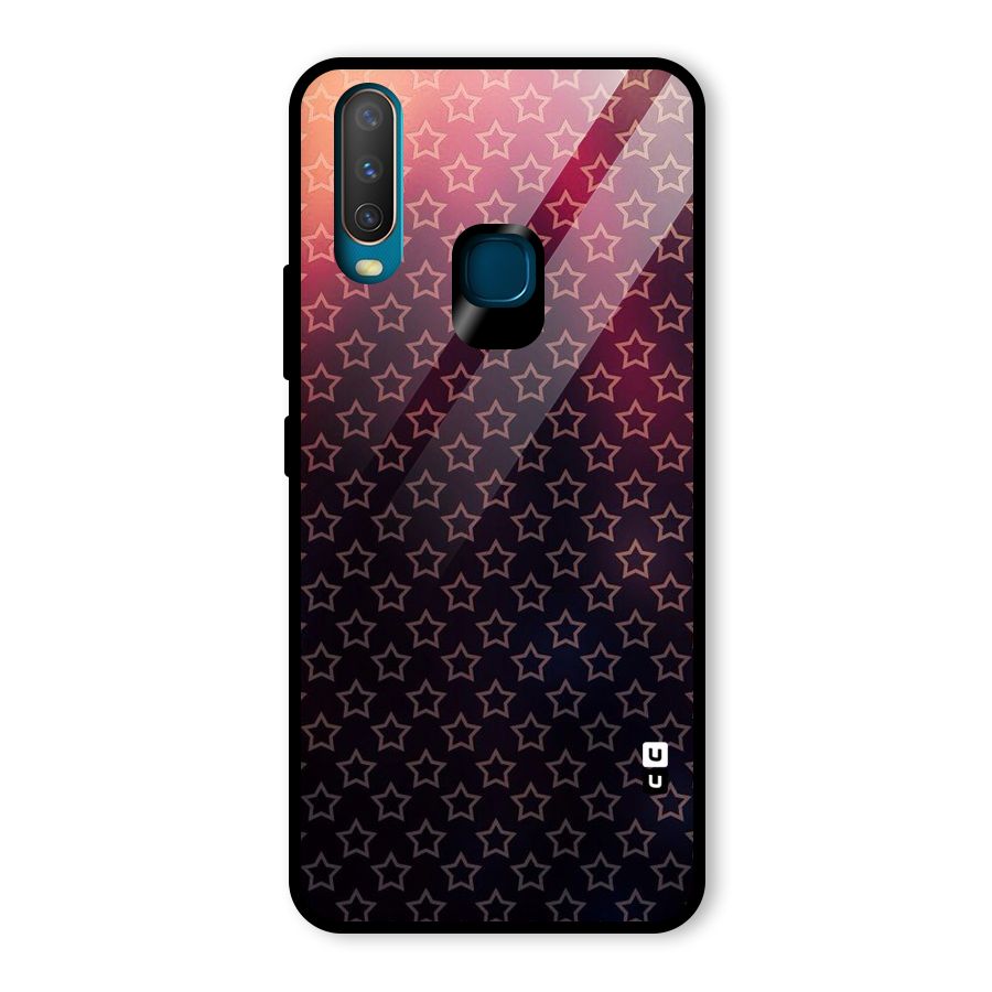 Ombre Stars Glass Back Case for Vivo U10