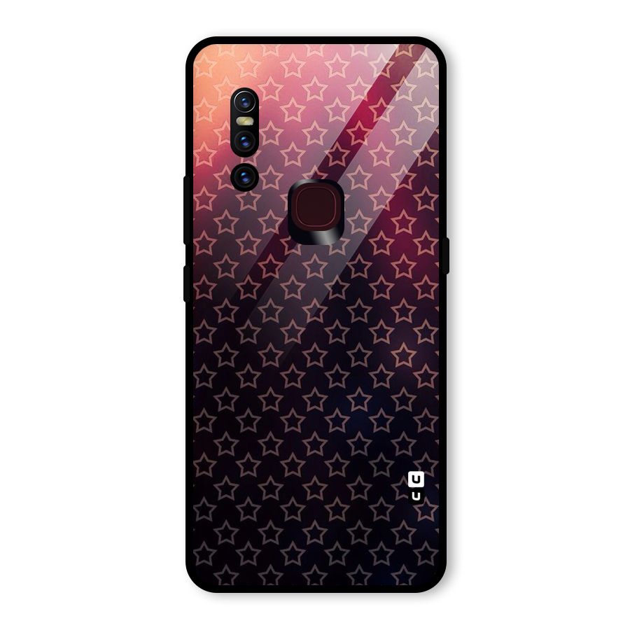 Ombre Stars Glass Back Case for Vivo V15