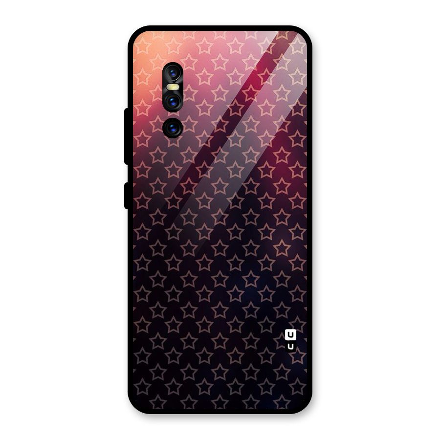 Ombre Stars Glass Back Case for Vivo V15 Pro