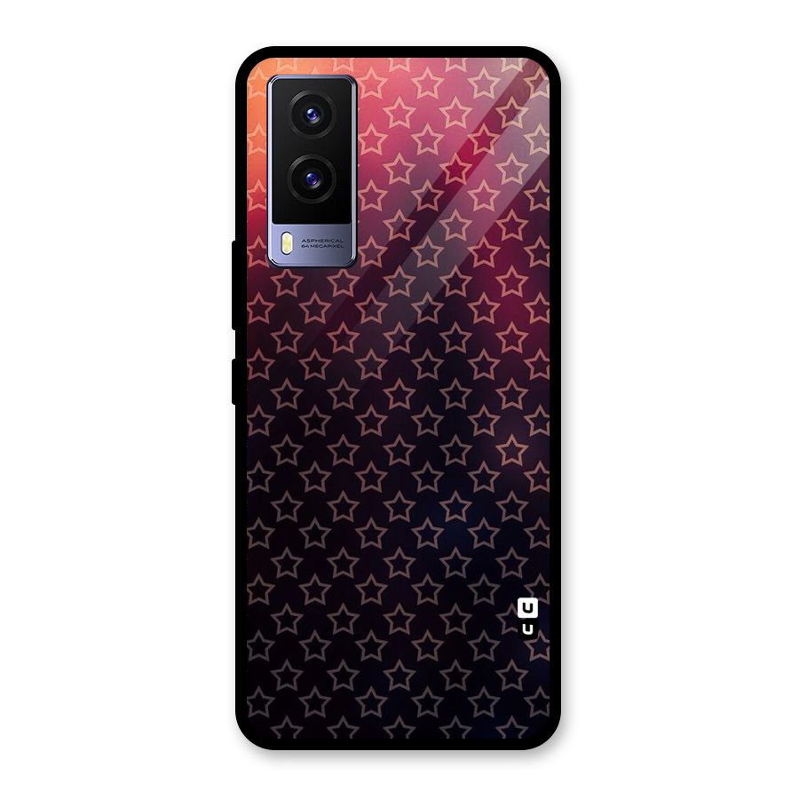 Ombre Stars Glass Back Case for Vivo V21e 5G