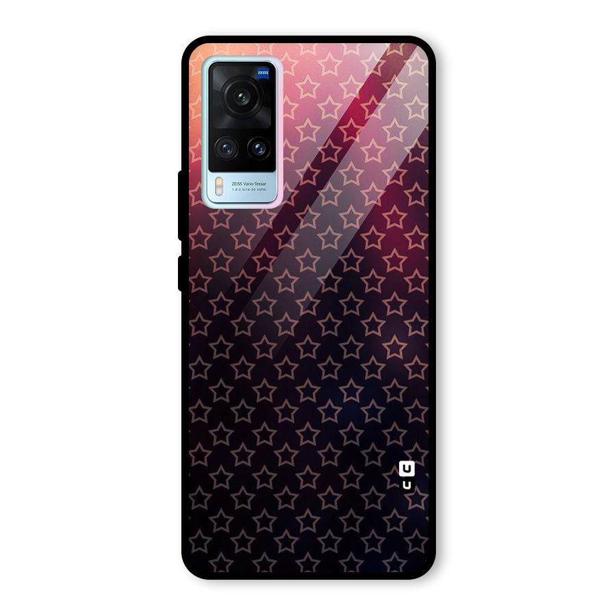 Ombre Stars Glass Back Case for Vivo X60