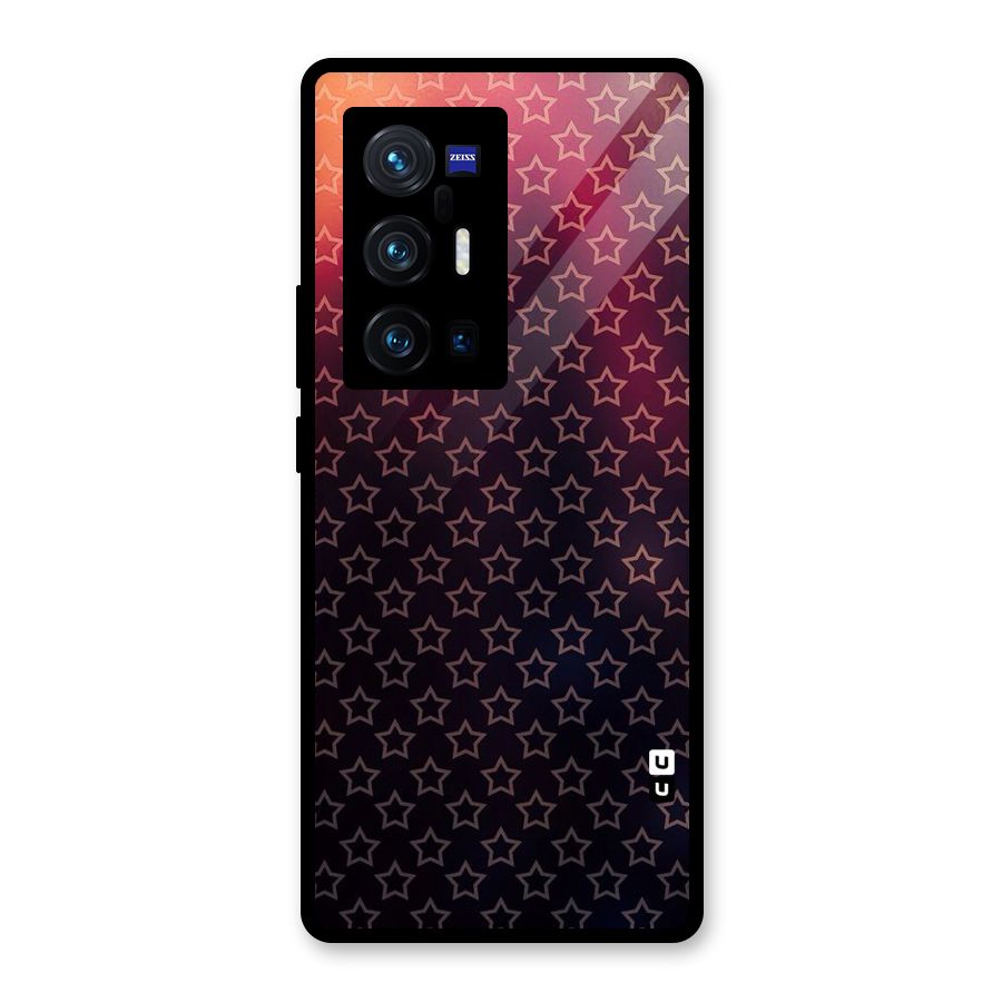 Ombre Stars Glass Back Case for Vivo X70 Pro Plus