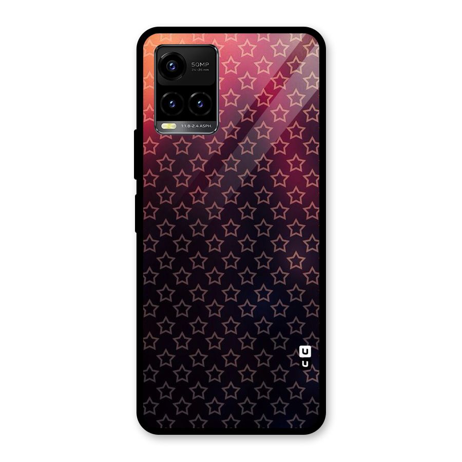 Ombre Stars Glass Back Case for Vivo Y21T