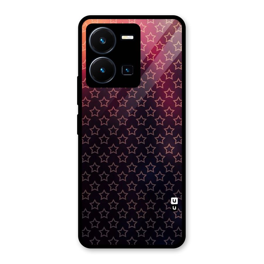 Ombre Stars Glass Back Case for Vivo Y35