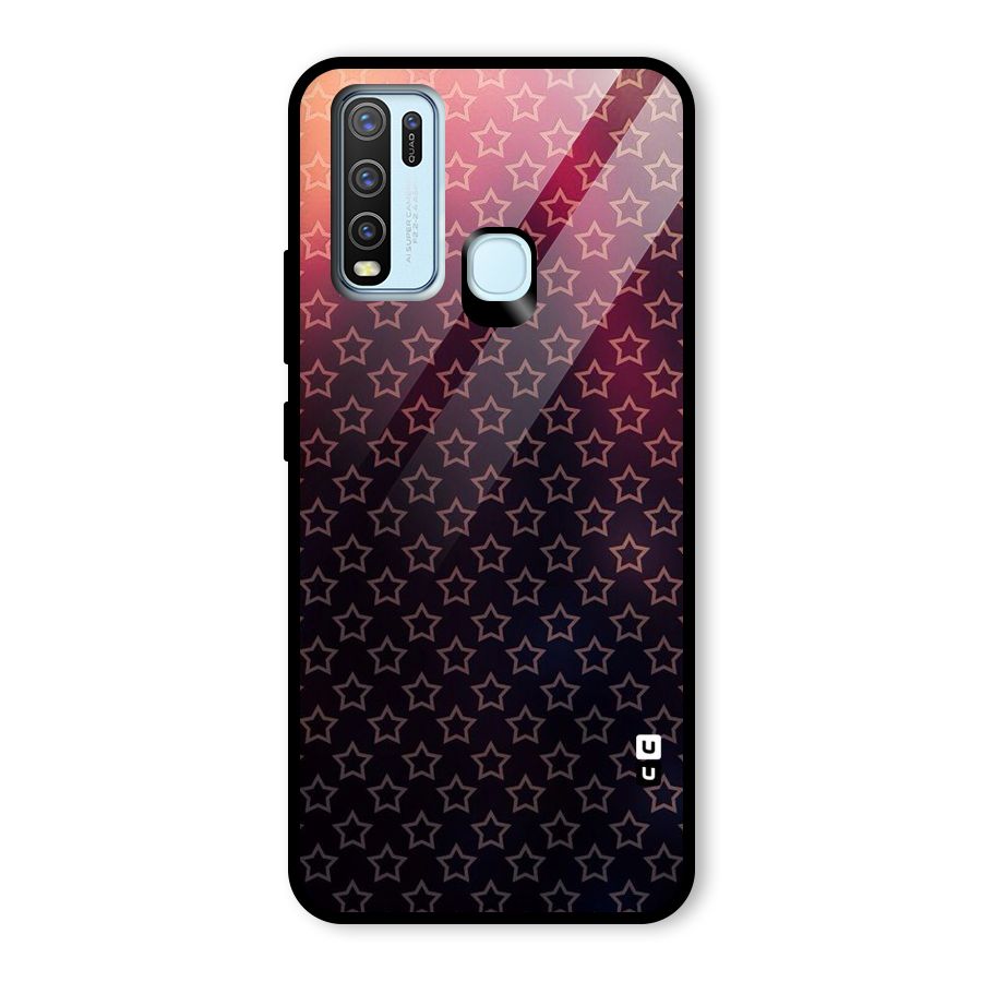 Ombre Stars Glass Back Case for Vivo Y50