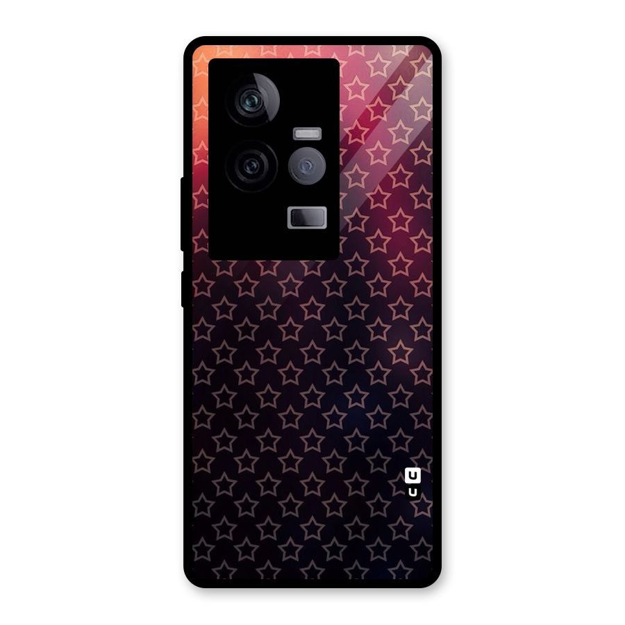 Ombre Stars Glass Back Case for Vivo iQOO 11 5G