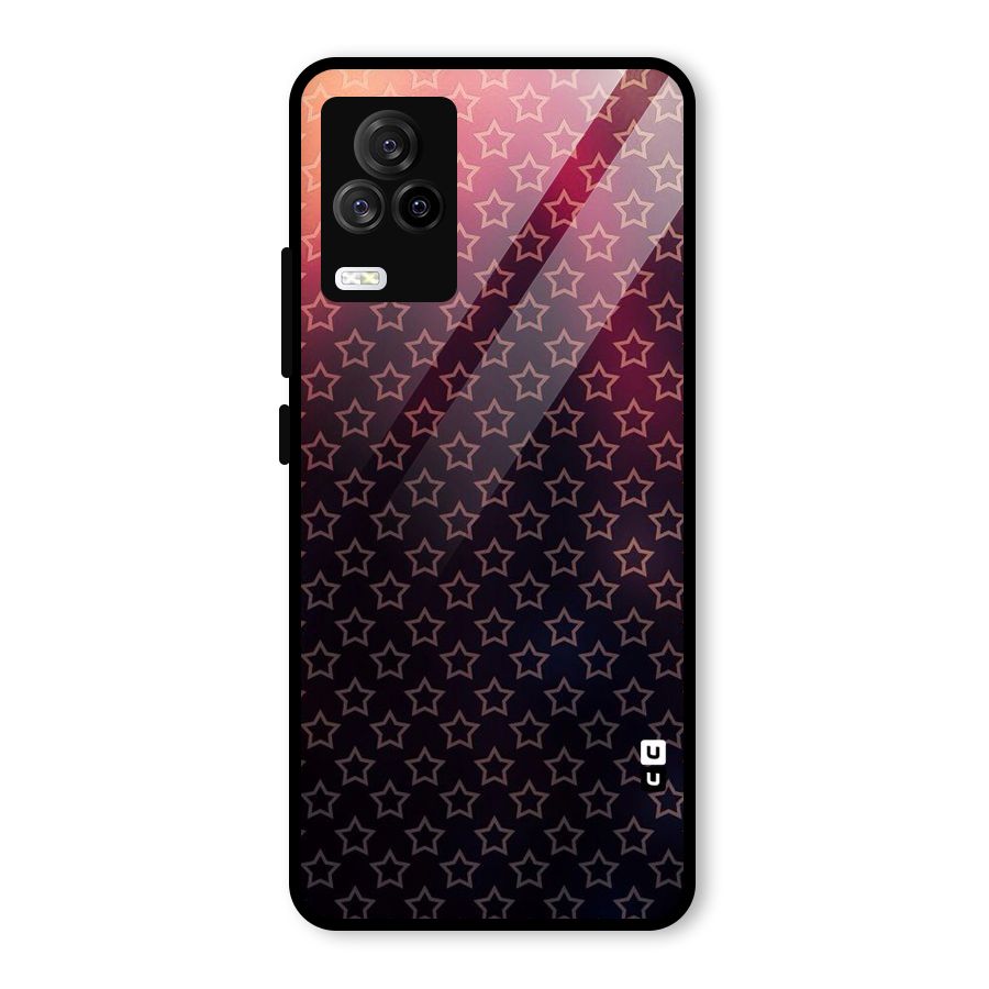 Ombre Stars Glass Back Case for Vivo iQOO 7 Legend 5G