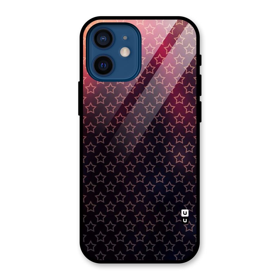 Ombre Stars Glass Back Case for iPhone 12 Mini