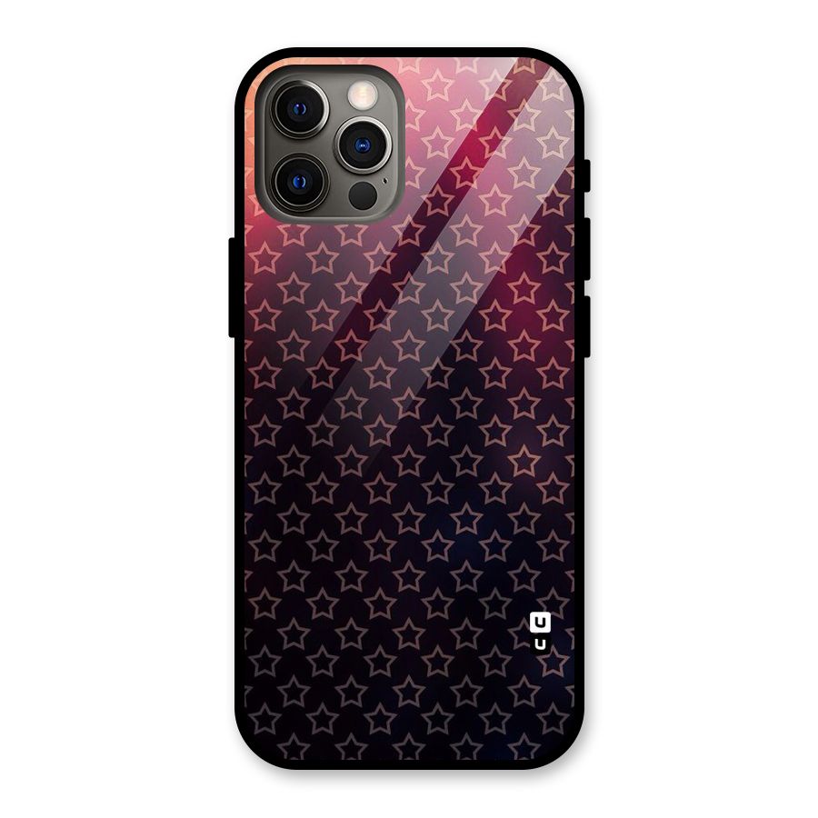 Ombre Stars Glass Back Case for iPhone 12 Pro