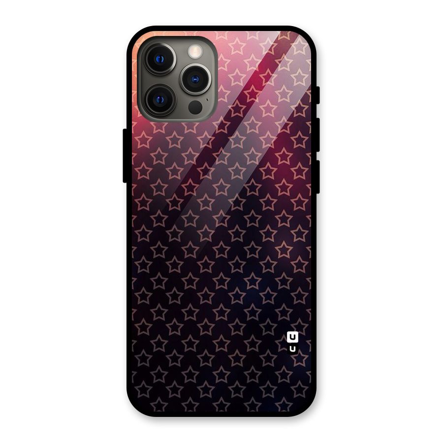 Ombre Stars Glass Back Case for iPhone 12 Pro Max