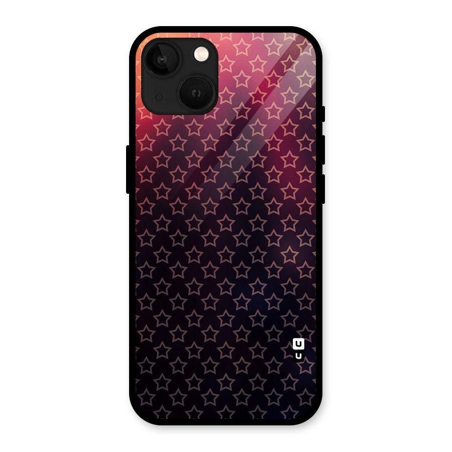 Ombre Stars Glass Back Case for iPhone 13