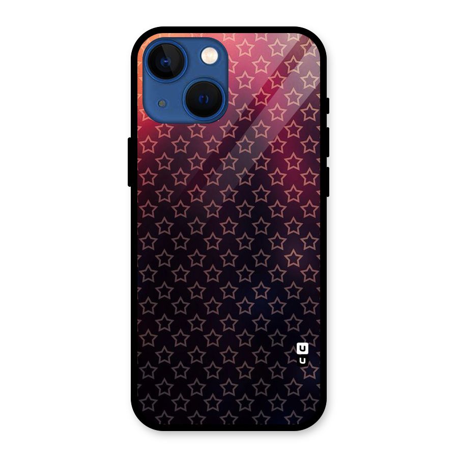 Ombre Stars Glass Back Case for iPhone 13 Mini