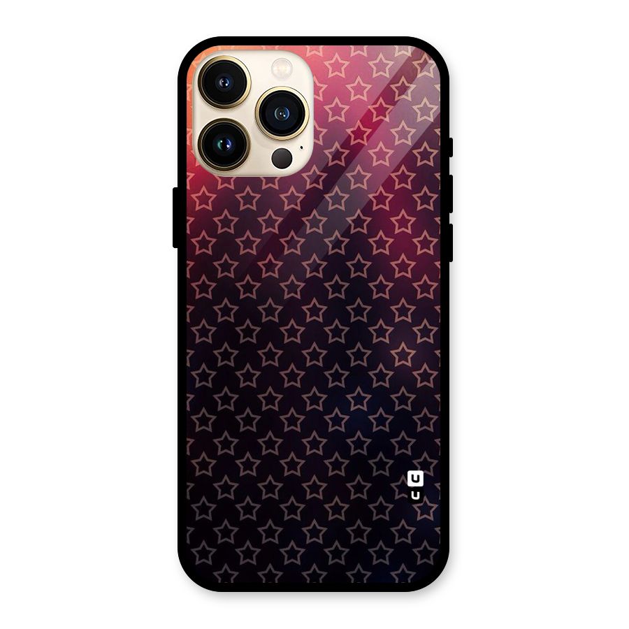 Ombre Stars Glass Back Case for iPhone 13 Pro Max