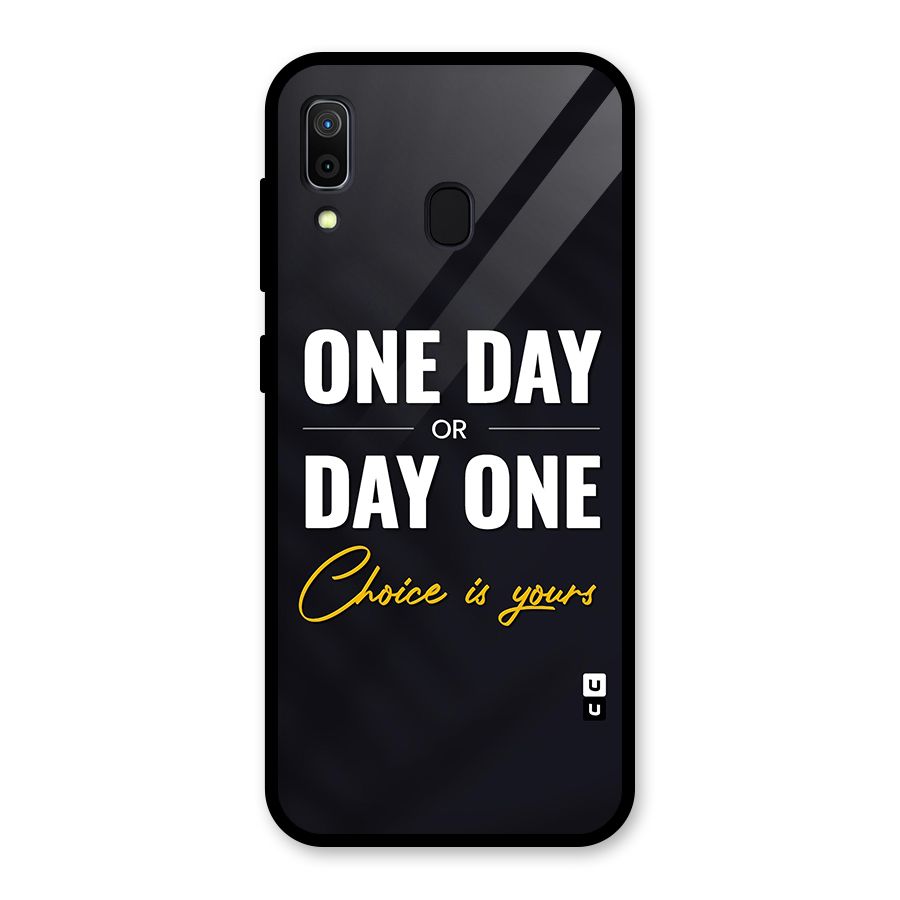 One Day or Day One Glass Back Case for Galaxy A30