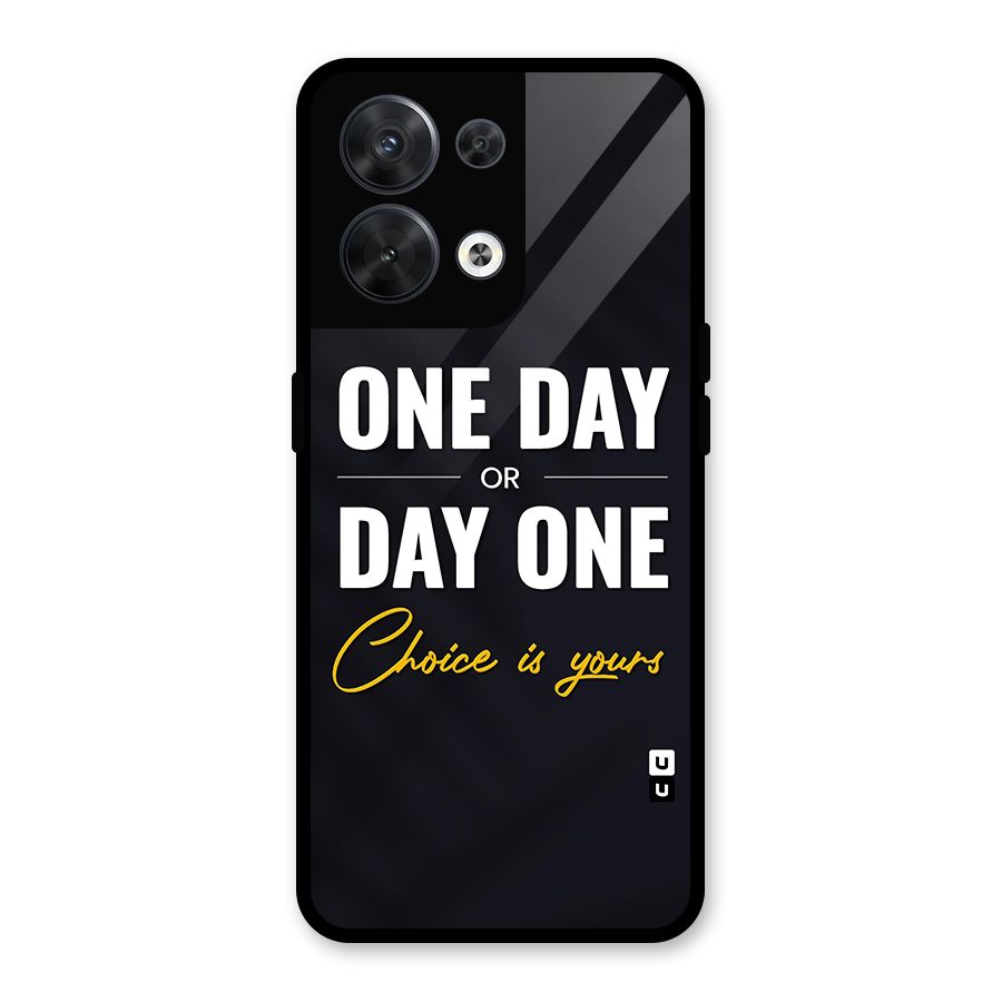 One Day or Day One Glass Back Case for Oppo Reno8 5G