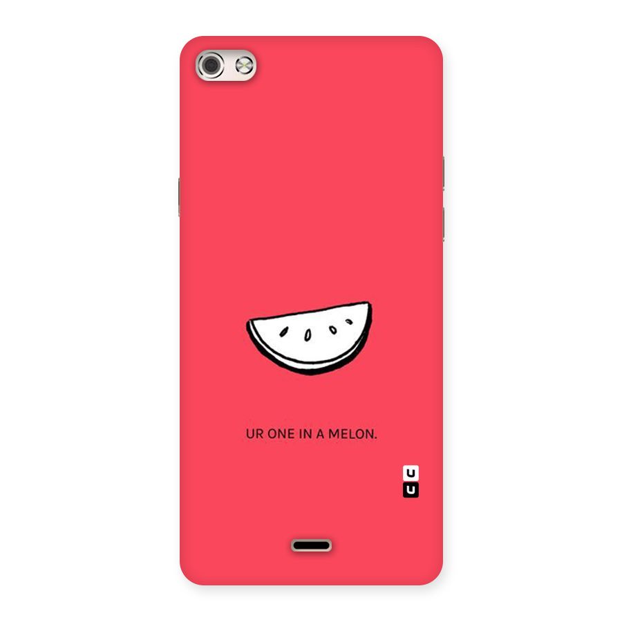 One In Melon Back Case for Micromax Canvas Silver 5