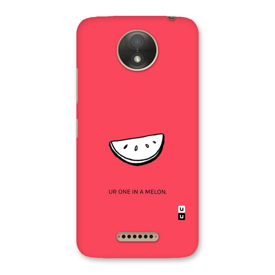 One In Melon Back Case for Moto C Plus