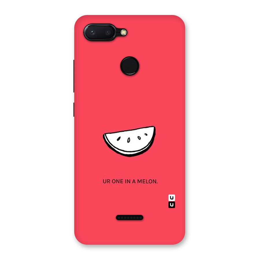 One In Melon Back Case for Redmi 6