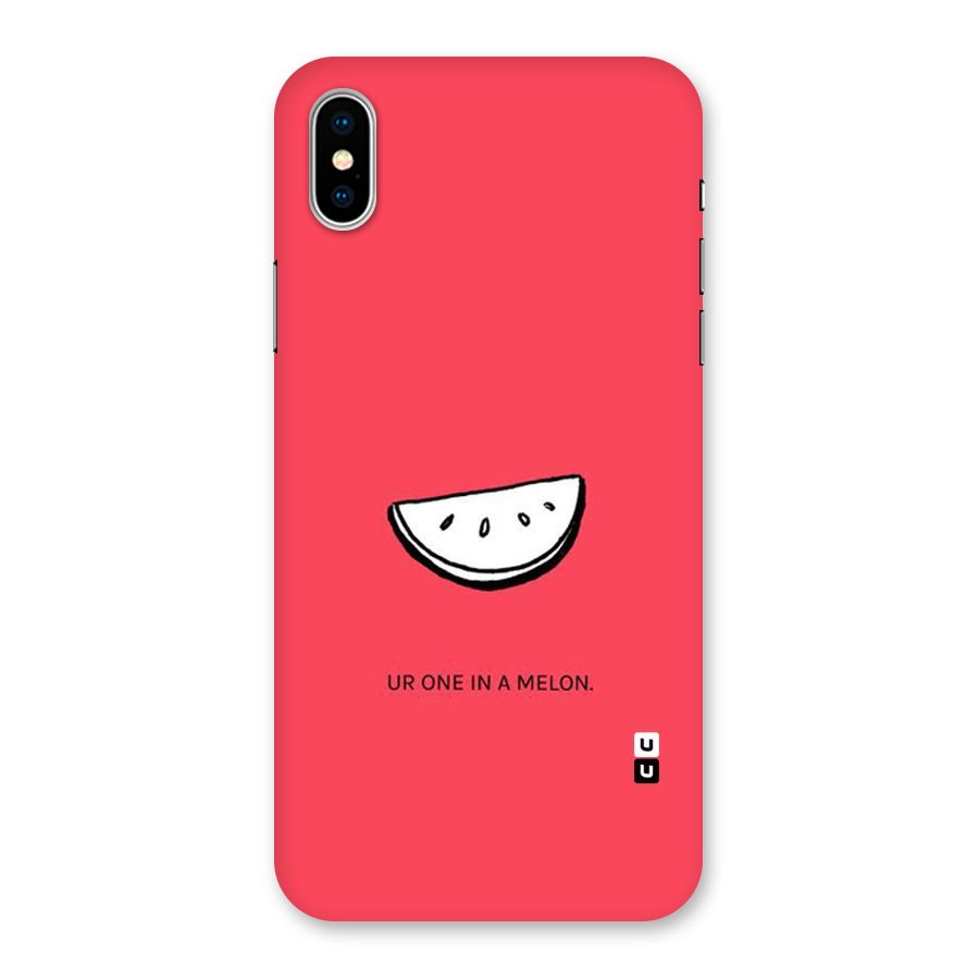 One In Melon Back Case for iPhone X