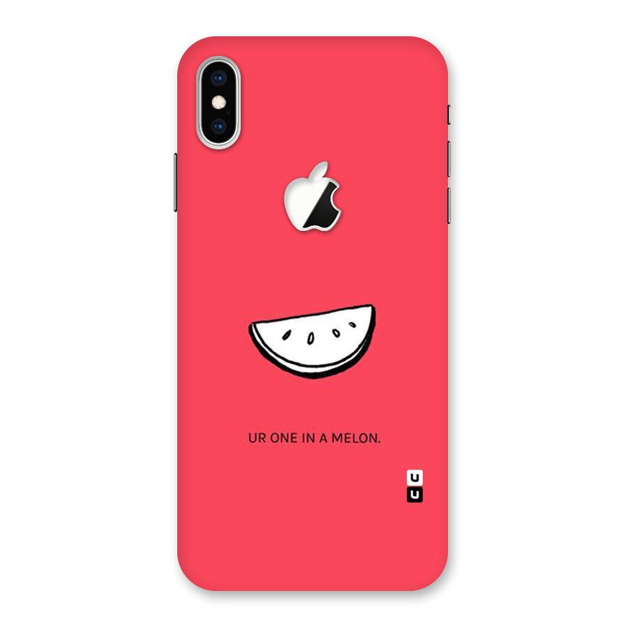 One In Melon Back Case for iPhone XS Max Apple Cut