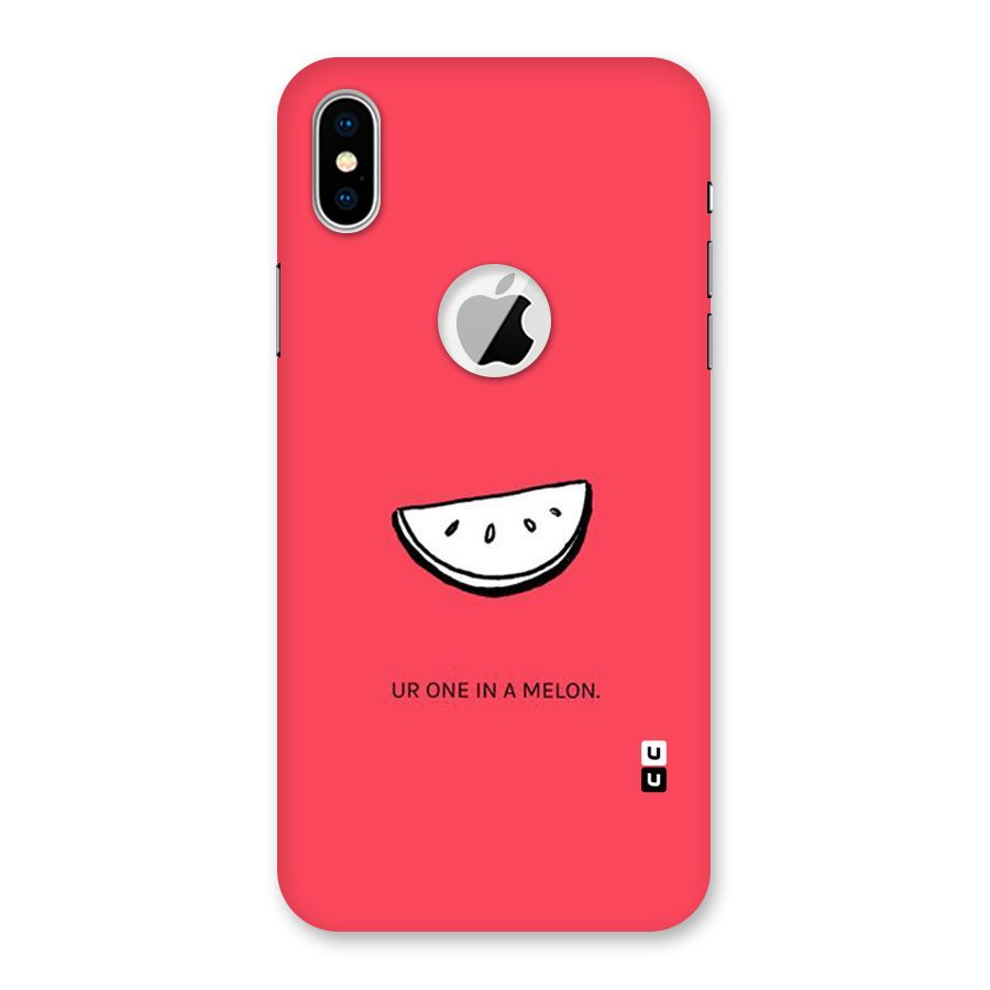 One In Melon Back Case for iPhone X Logo Cut