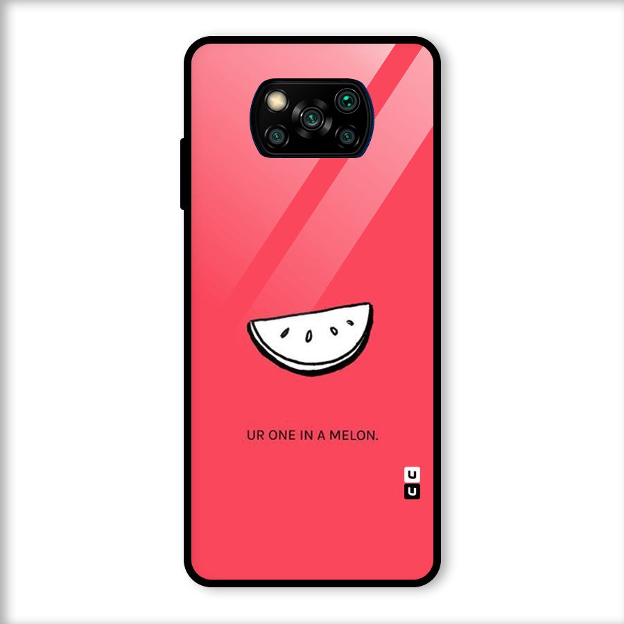 One In Melon Glass Back Case for Poco X3