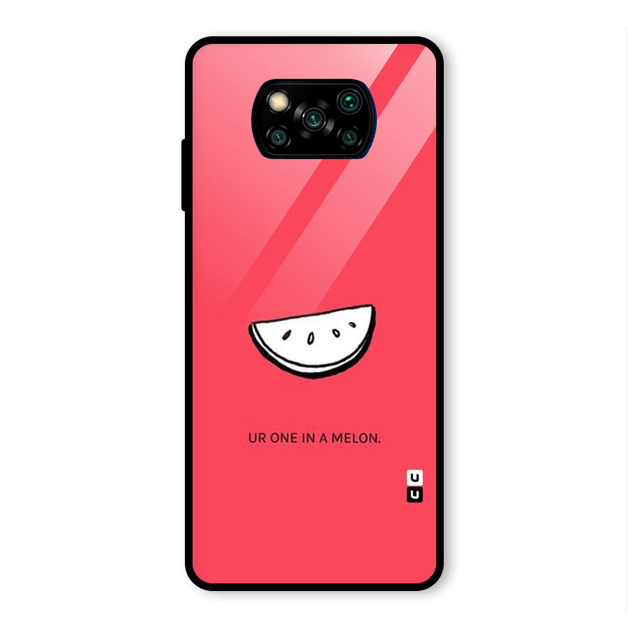 One In Melon Glass Back Case for Poco X3 Pro