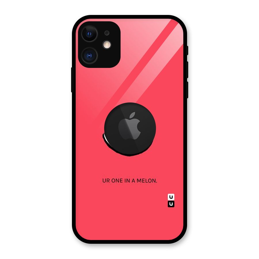 One In Melon Glass Back Case for iPhone 11 Logo Cut