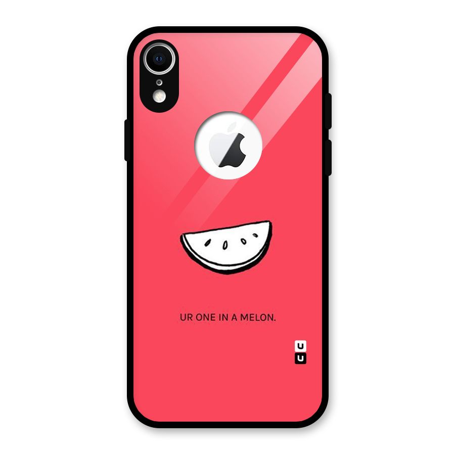 One In Melon Glass Back Case for iPhone XR Logo Cut