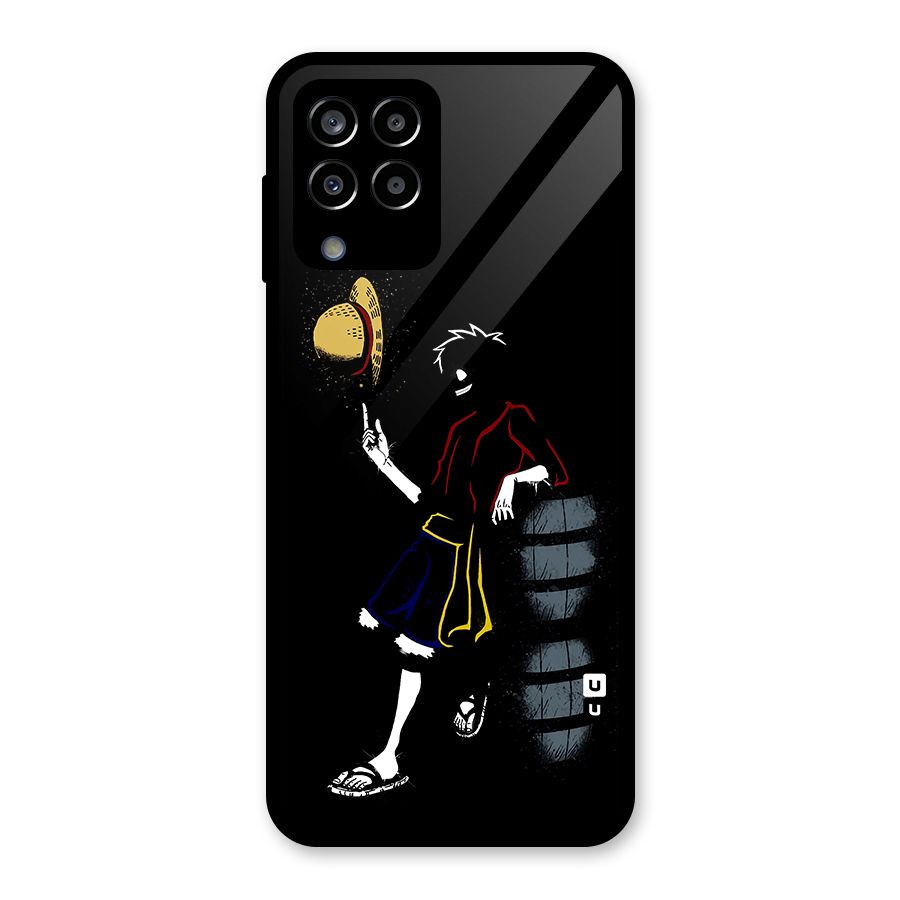 One Piece Luffy Style Glass Back Case for Galaxy M33