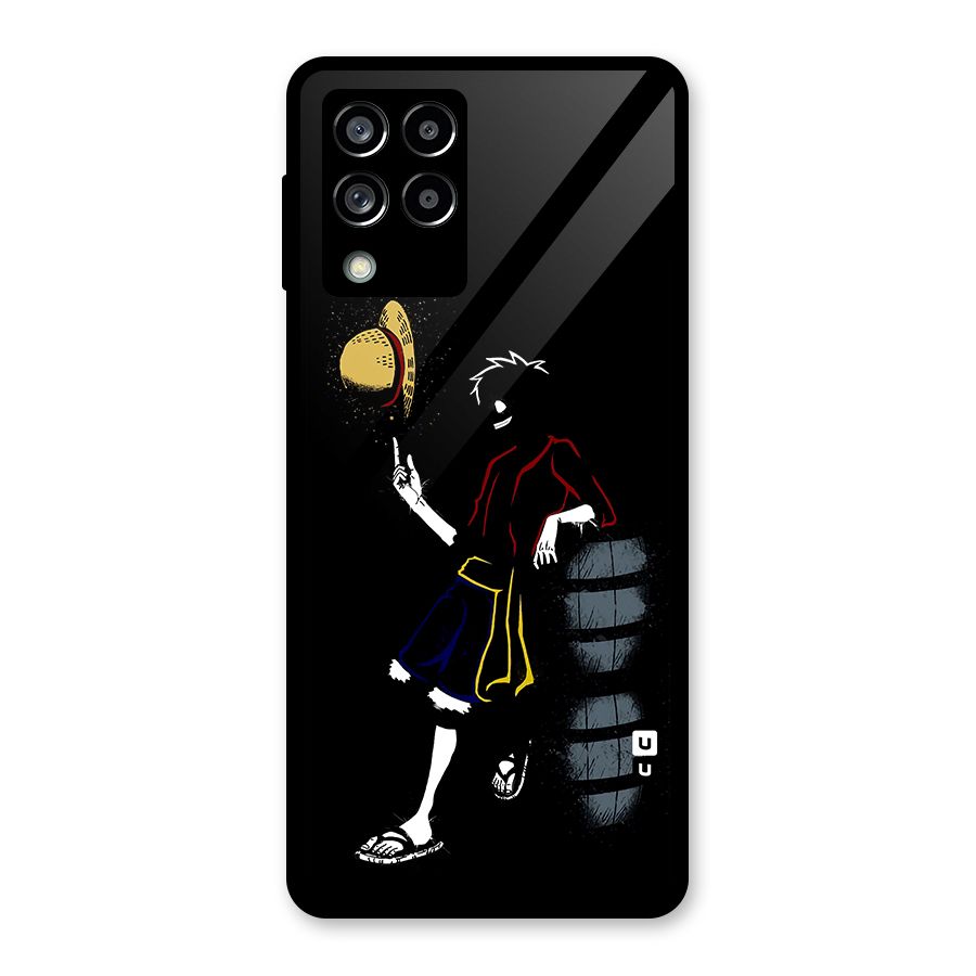One Piece Luffy Style Glass Back Case for Galaxy M53 5G