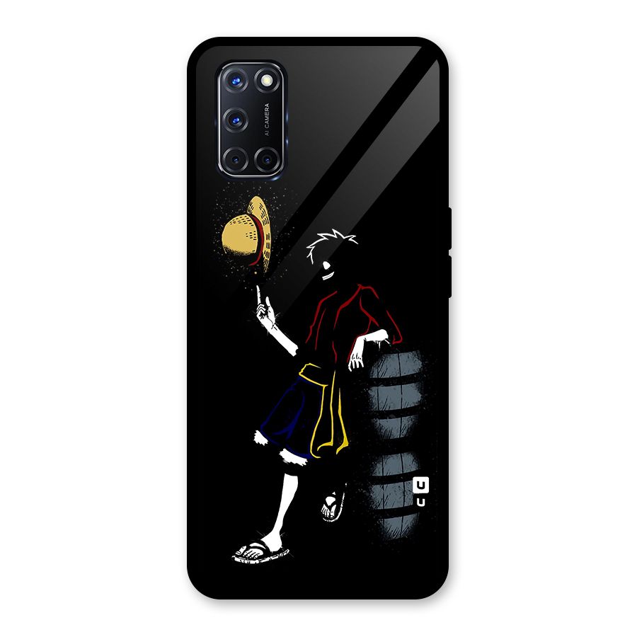 One Piece Luffy Style Glass Back Case for Oppo A52