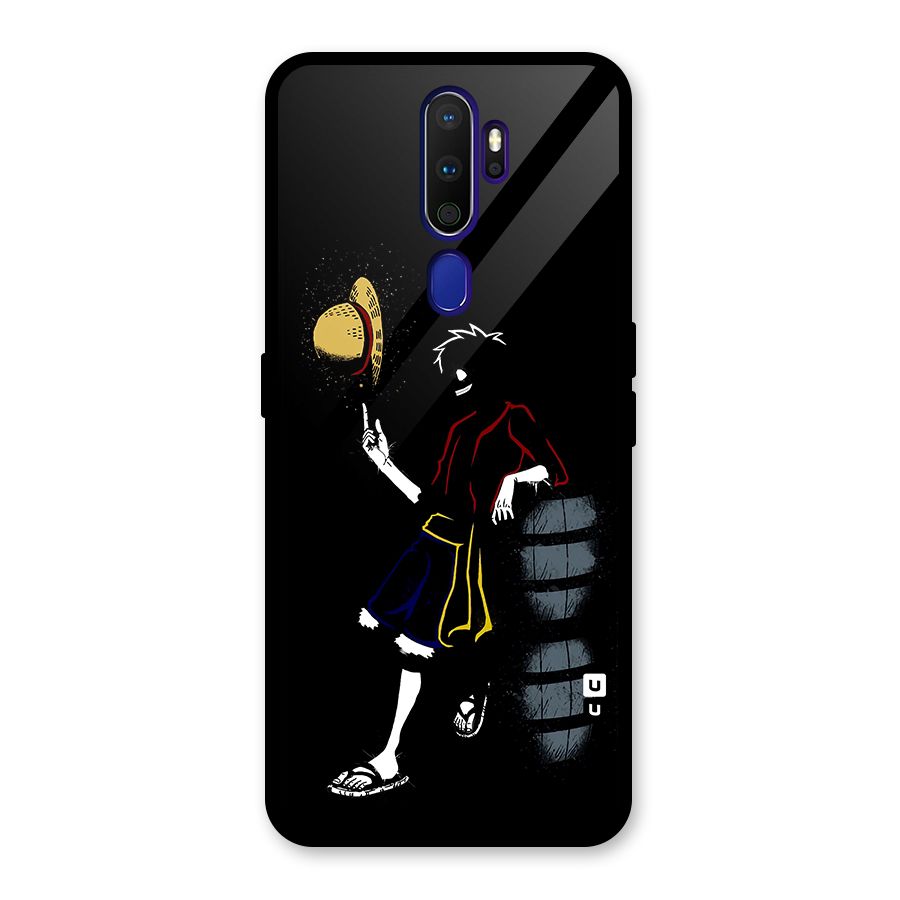 One Piece Luffy Style Glass Back Case for Oppo A9 (2020)