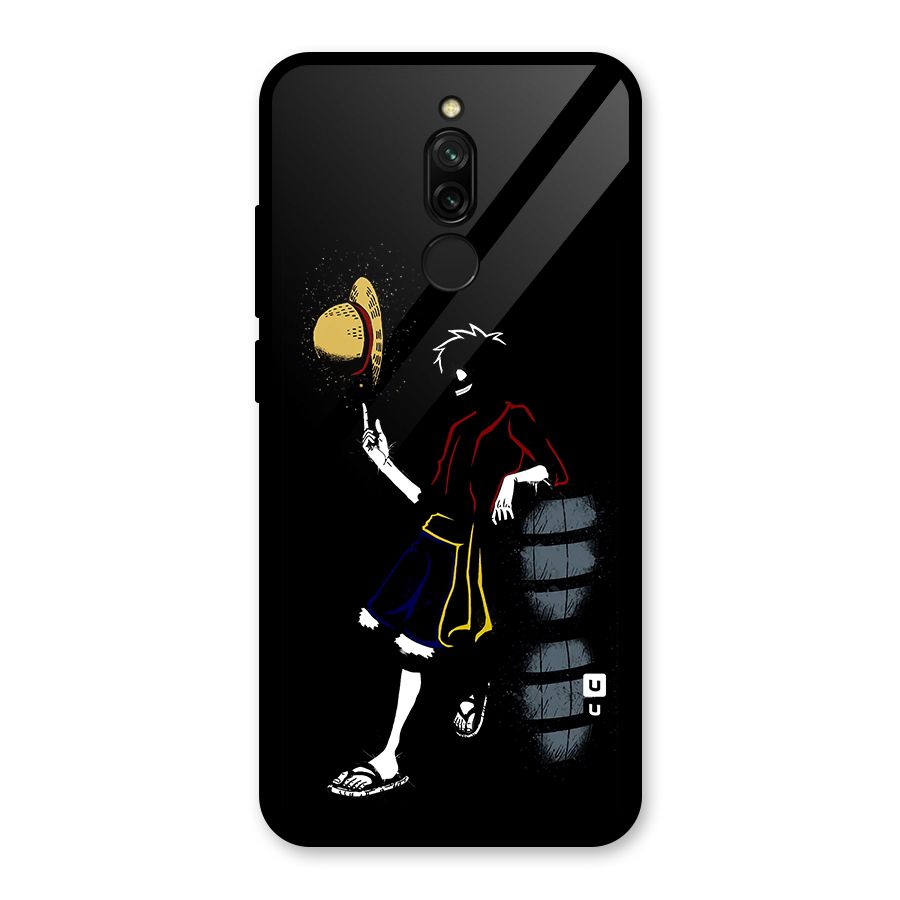 One Piece Luffy Style Glass Back Case for Redmi 8