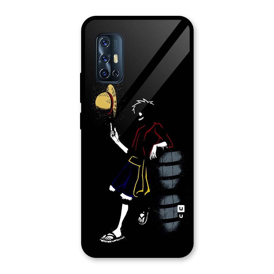 One Piece Luffy Style Glass Back Case for Vivo V17