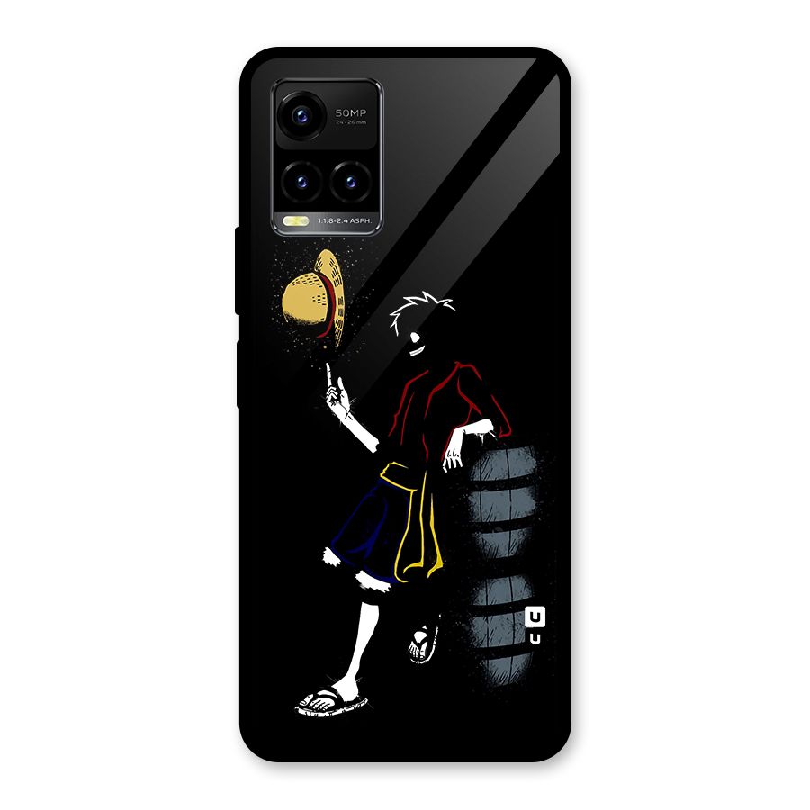 One Piece Luffy Style Glass Back Case for Vivo Y21T