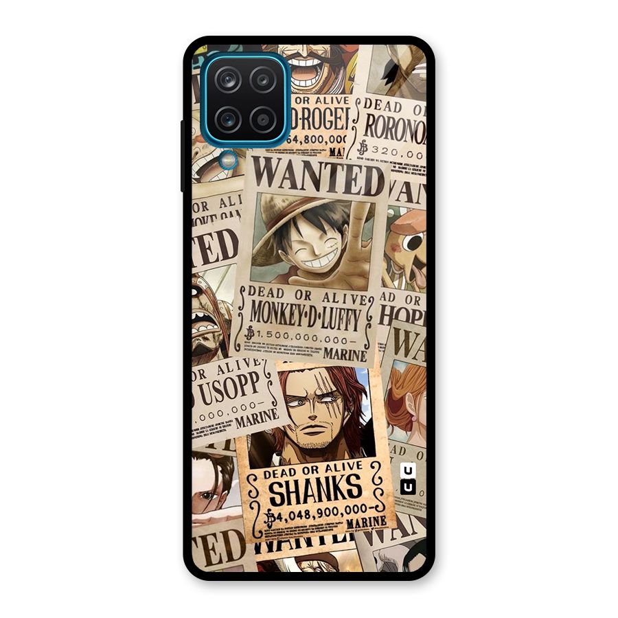 One Piece Most Wanted Glass Back Case for Galaxy A12
