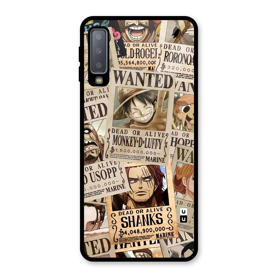 One Piece Most Wanted Glass Back Case for Galaxy A7 (2018)