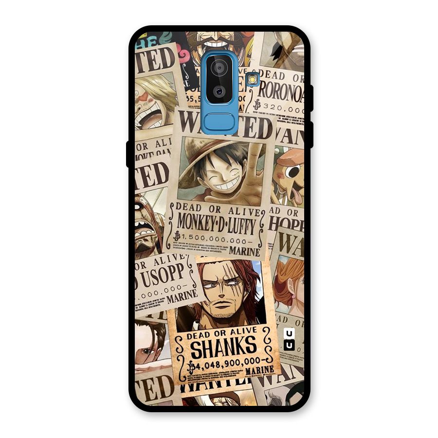 One Piece Most Wanted Glass Back Case for Galaxy J8
