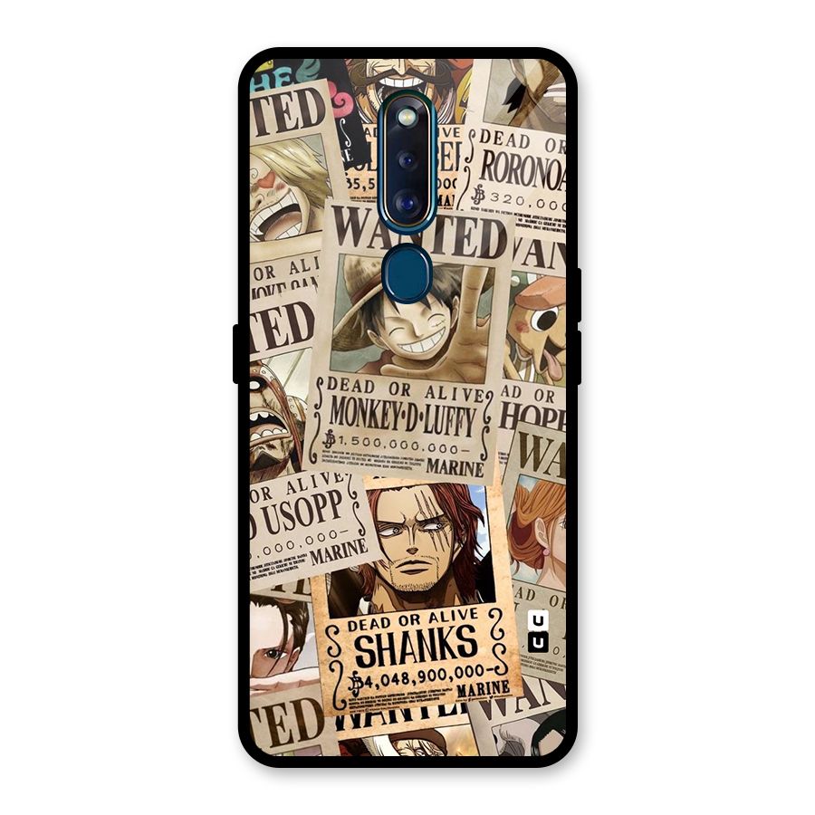 One Piece Most Wanted Glass Back Case for Oppo F11 Pro