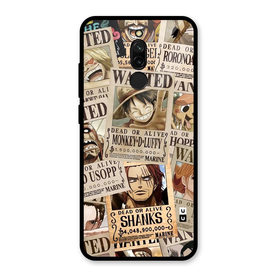 One Piece Most Wanted Glass Back Case for Redmi 8